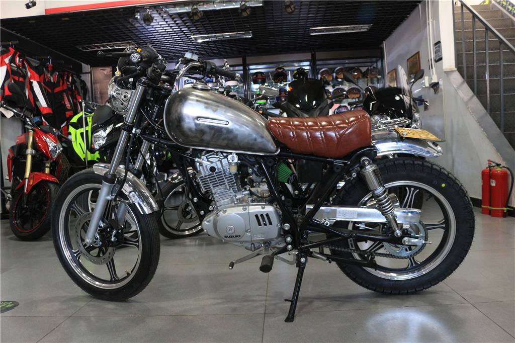 全新豪爵铃木gn125进口发动机,豪爵铃木gn125太子摩托车图片