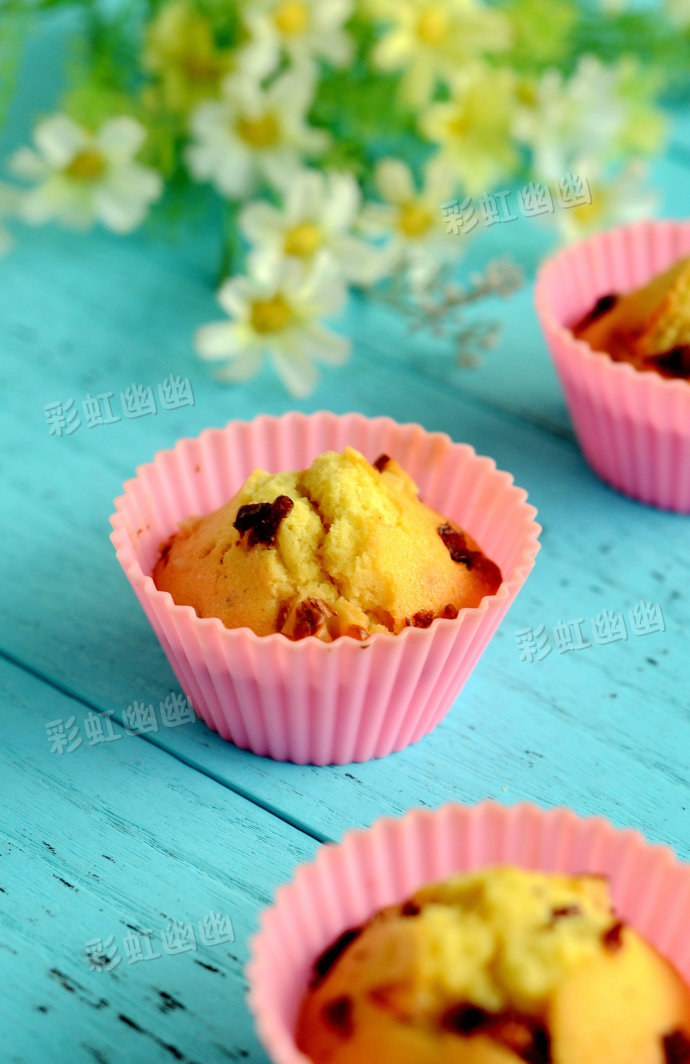 核桃蔓越莓玛芬,少女心的蔓越莓玛芬蛋糕