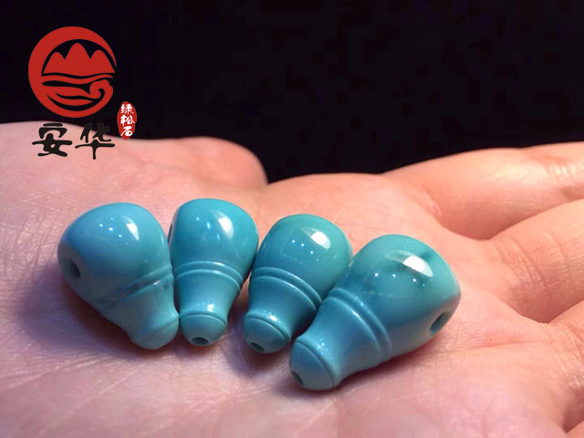 绿松石3mm小米珠搭配图,安华绿松石旗舰店