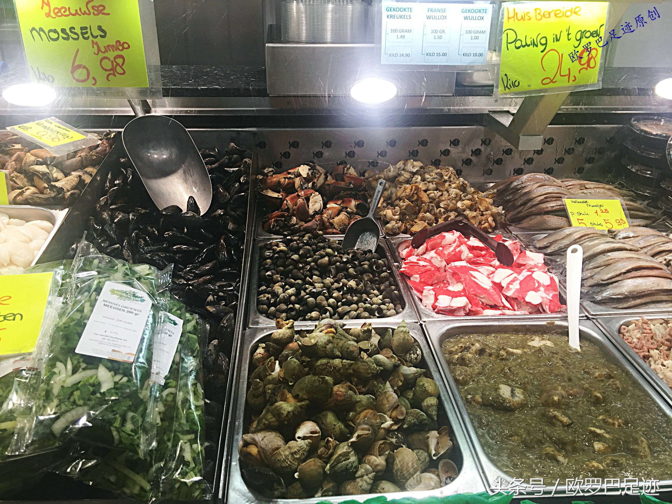 中国厨子邂逅欧洲小镇海鲜市，不认识的鱼炖起来也不手软