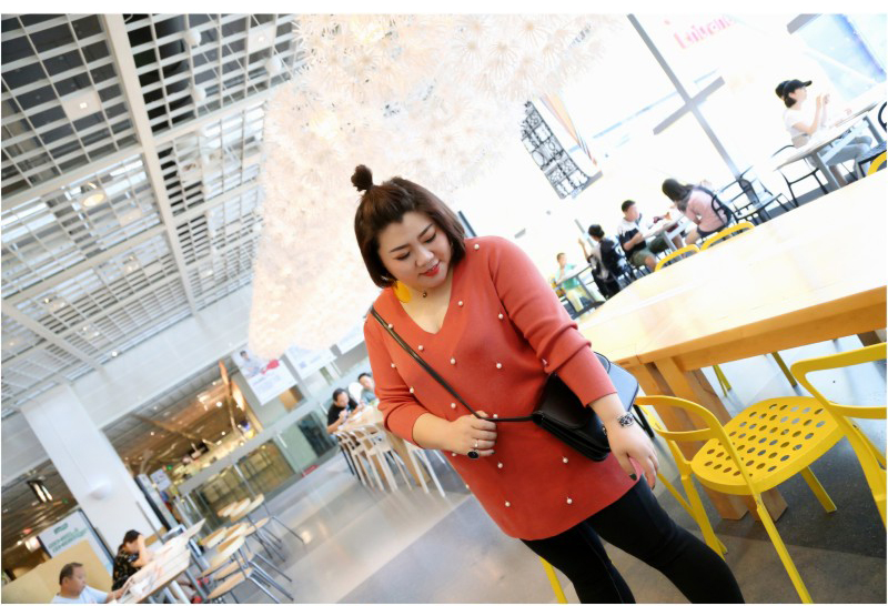 微胖有质感毛衣,时髦打底可外穿微胖毛衣