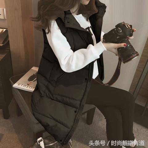 冬天外穿中长款马甲,时髦洋气保暖马甲女