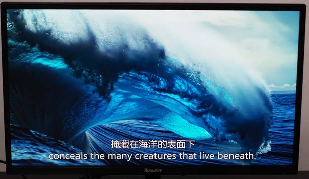 客厅变影院,海美迪q5四代电视效果