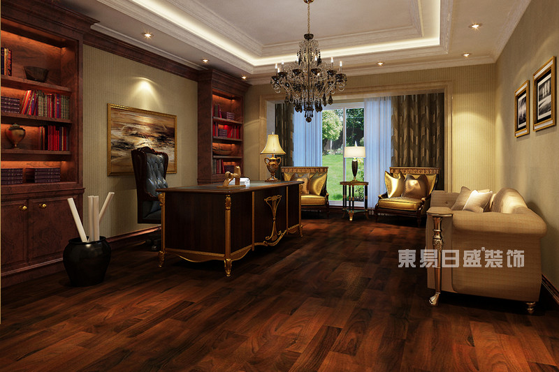 公寓顶层复式楼装修参考，北京和乔丽晶，400平欧式古典风格