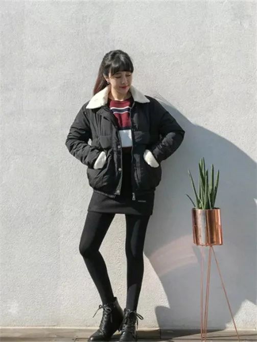 超厚北方抗寒棉服穿搭,冬季穿什么款式的棉服显瘦