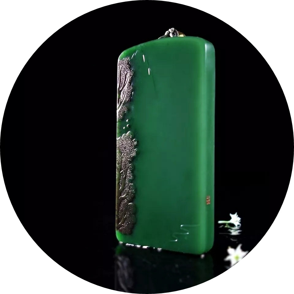 小精品玉雕 (玉雕碧玉仕女)