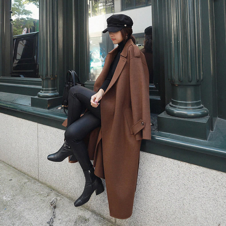 呢大衣款式女图片,女神双面呢大衣