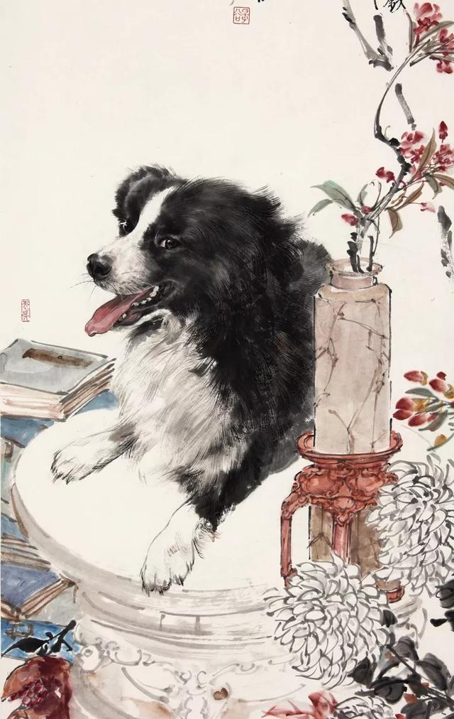 画十二生肖里的狗,晁谷画猫