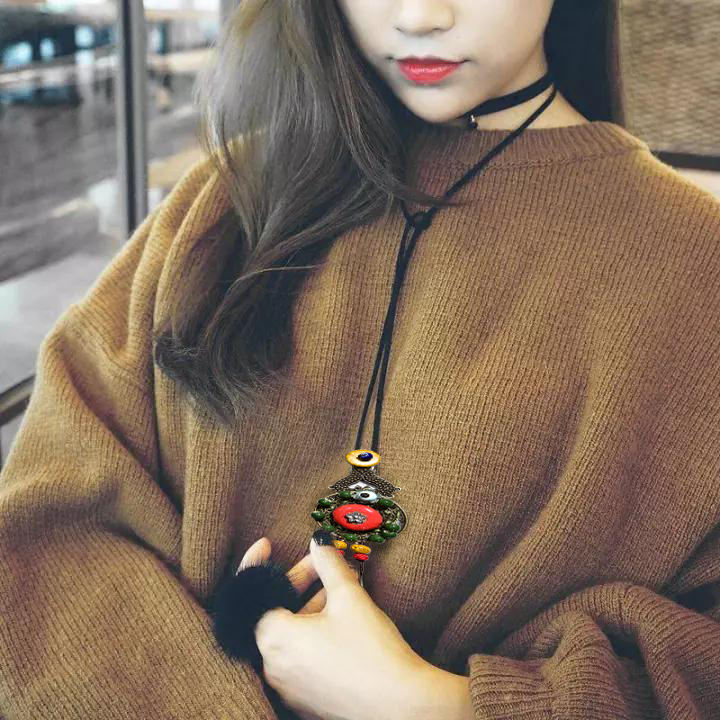 秋冬毛衣链高级感长款项链女,秋冬毛衣链高级百搭