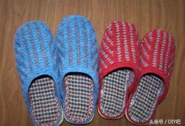 毛线拖鞋棒针编织教程全过程,棒针粗毛线拖鞋编织教程全过程