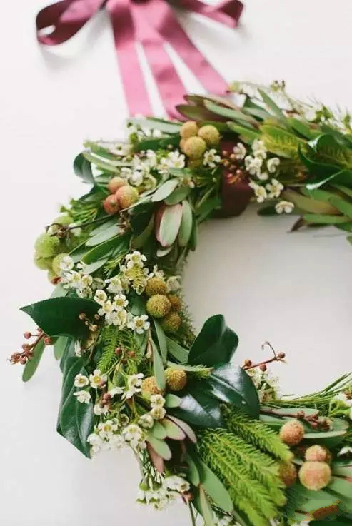 花艺视频教程气球鲜花,嘉星圣诞花环diy