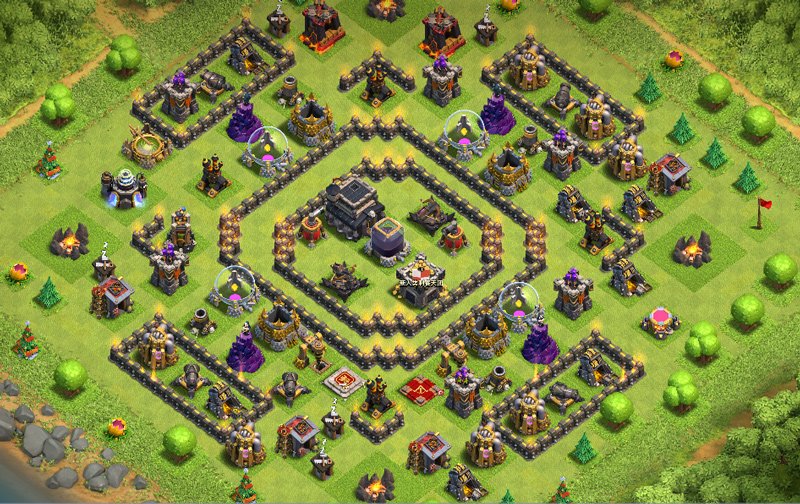 冲杯阵型和部落战阵型的不同,部落冲突夜世界9本3000杯阵型