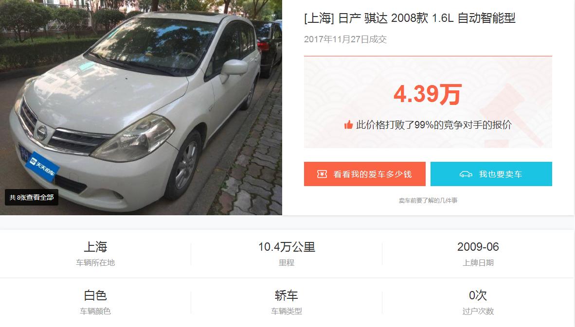 2013年天籁2.0顶配二手值多少钱,2013年尼桑天籁2.0现在值多少钱