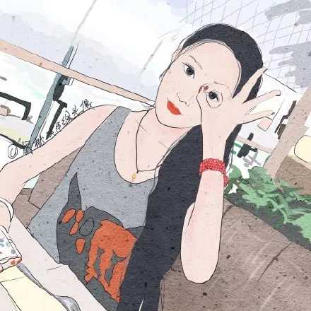 q版婚礼logo头像设计,插画头像手绘婚礼