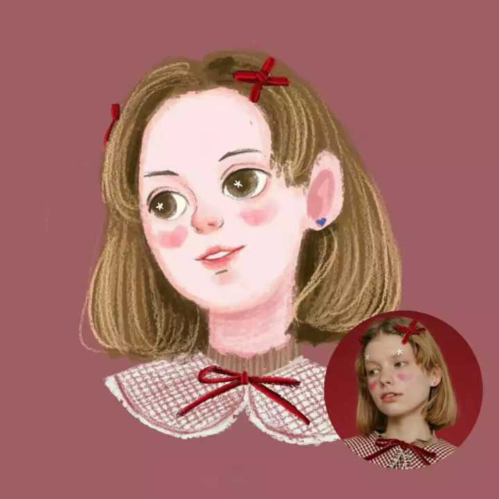 q版婚礼logo头像设计,插画头像手绘婚礼