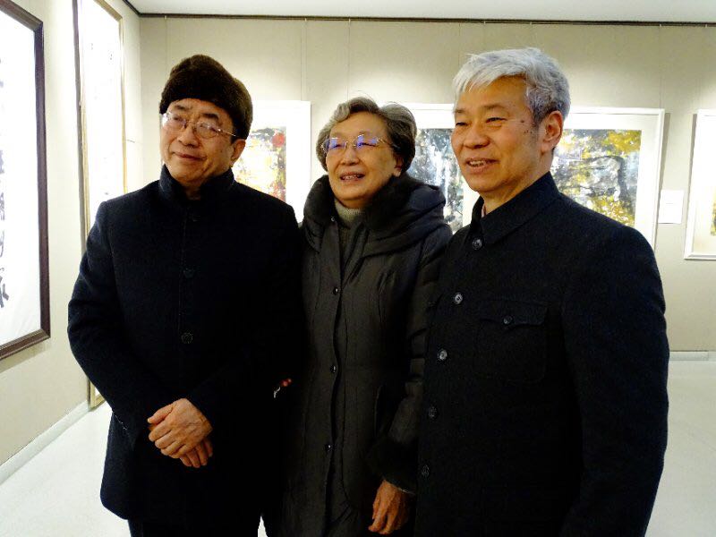 韩煜书法展在中国,韩煜和他的书法创作团队