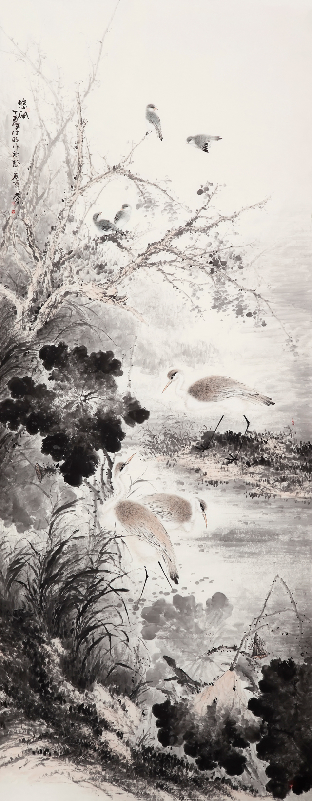 大幅作品画展,四尺整张竖幅参展作品