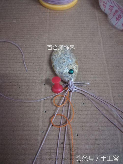 编绳项链背云的编法,宝宝平安扣编绳项链编法