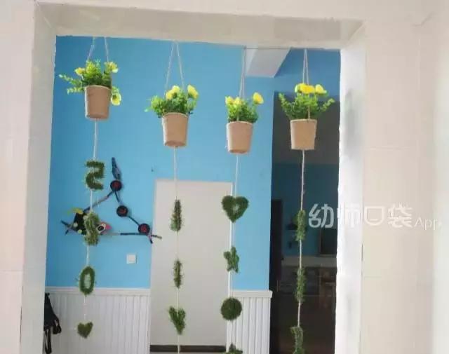 幼儿园废旧纸箱走廊环创吊饰双面,用废旧物品做关于冬天的手工吊饰