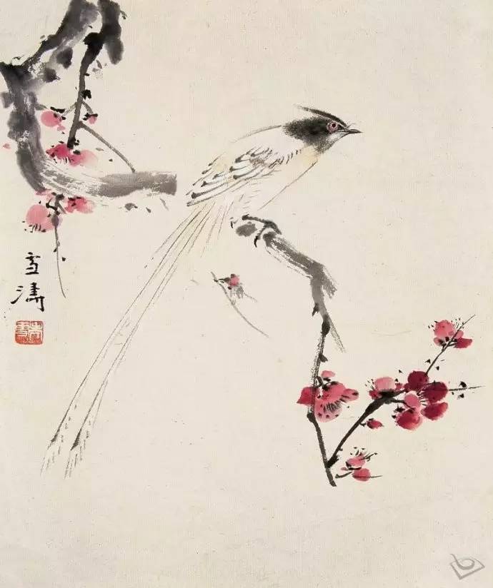 花鸟大师王雪涛画梅,王雪涛花鸟画图片梅花