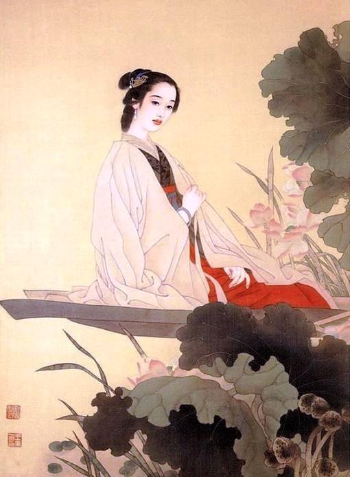 国画名家杨淑涛工笔仕女画欣赏,赵国经工笔仕女画作品欣赏