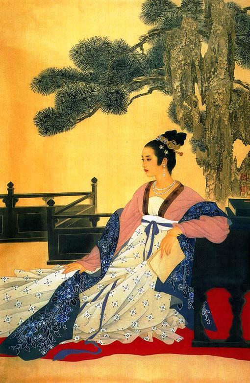 国画名家杨淑涛工笔仕女画欣赏,赵国经工笔仕女画作品欣赏