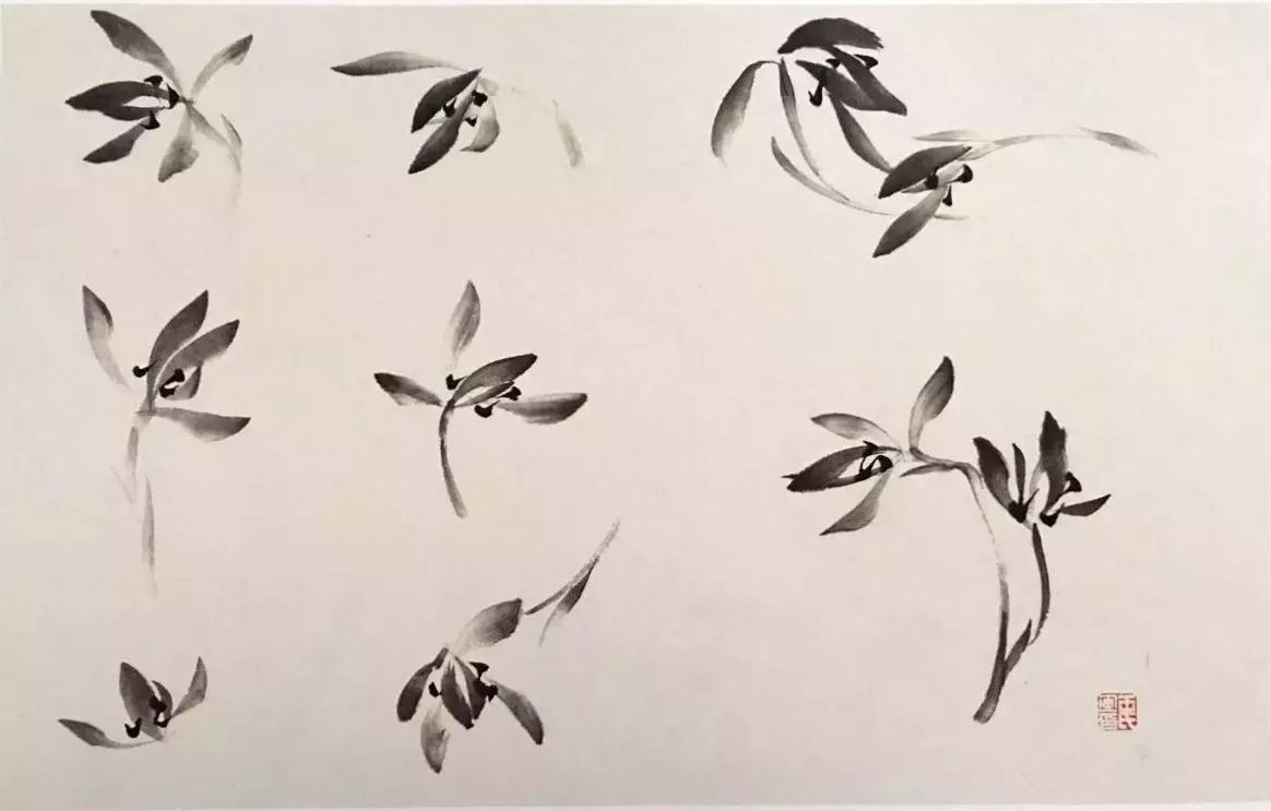 兰花绘画技法教程视频,徐湛国画兰花技法教学