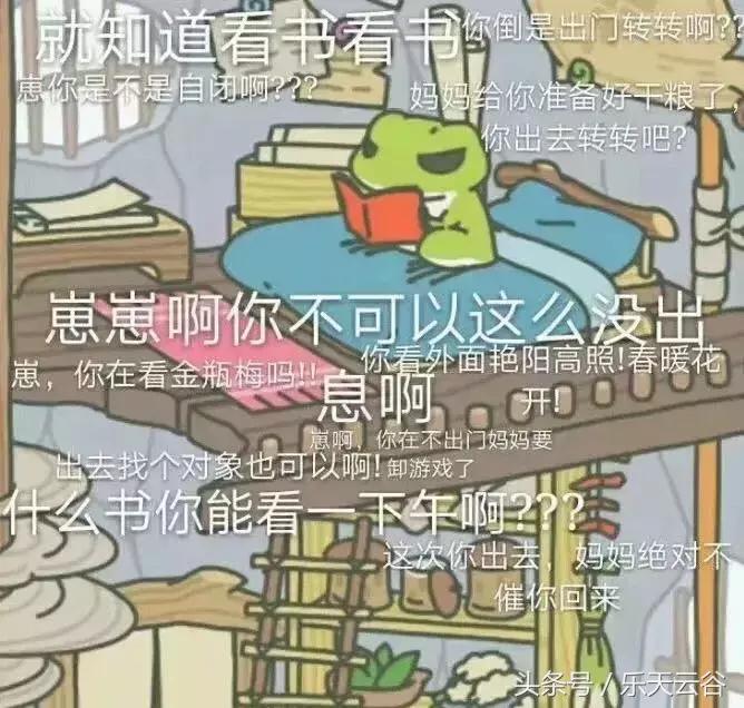 你那爱旅行的青蛙儿子，最近去乐天云谷了~