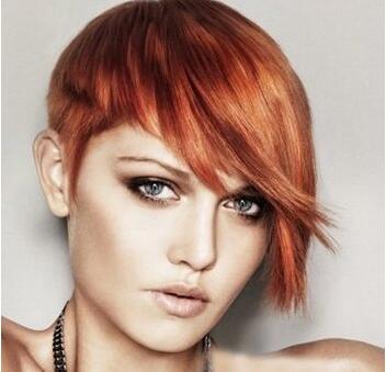 不对称沙宣短发发型教程,后推不对称沙宣短发