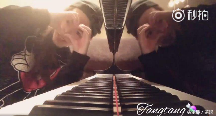唐嫣教学钢琴,唐嫣弹钢琴小幸运