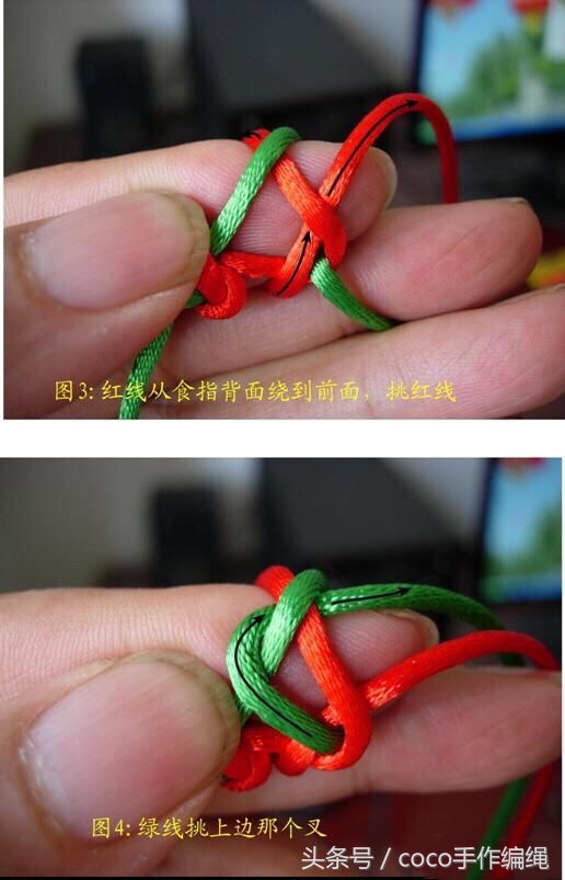 转运珠红绳手链编法,蝴蝶红绳转运珠