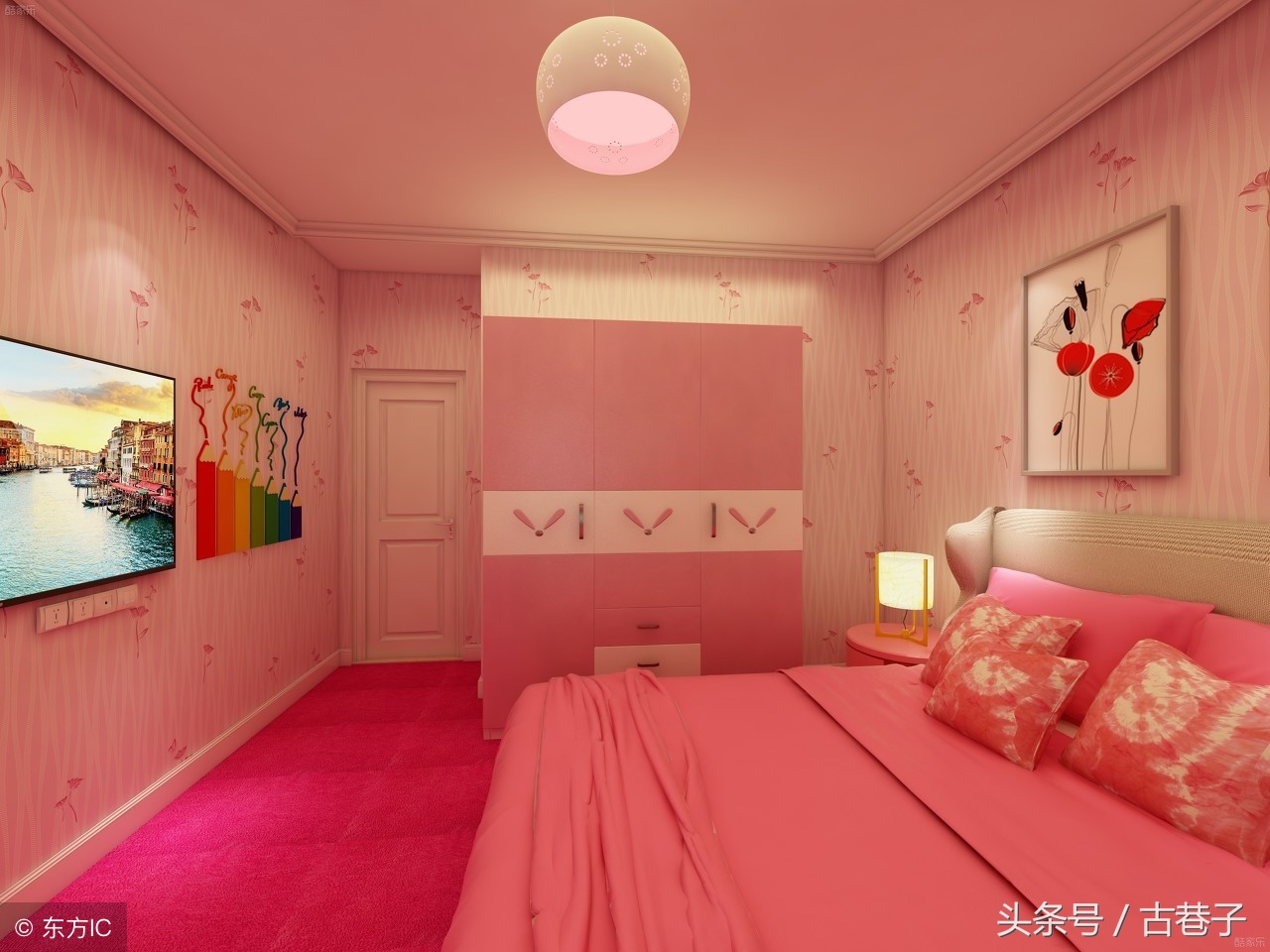 卧室床和沙发怎么摆放是最好的,卧室床与衣柜梳妆台最佳摆放图