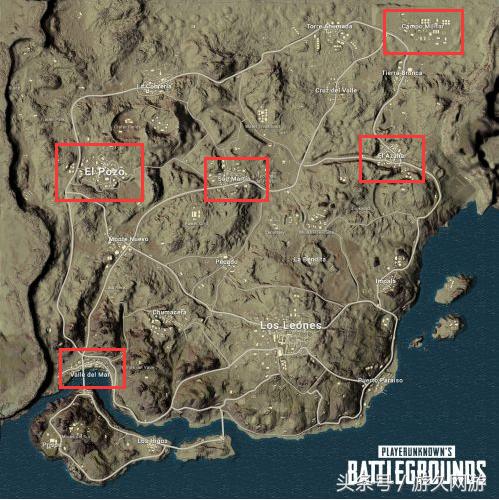 绝地求生沙漠地图教堂分布图,绝地求生沙漠豪宅位置