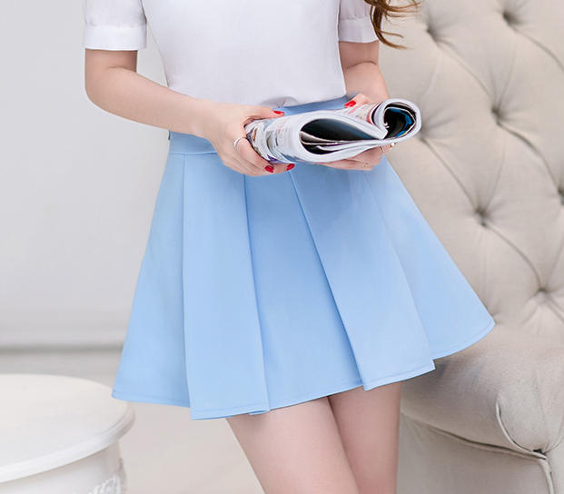 百褶裙让你一年四季都美,清新修身百褶裙让你的美丽不打烊