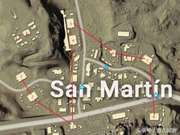 绝地求生沙漠地图教堂分布图,绝地求生沙漠豪宅位置