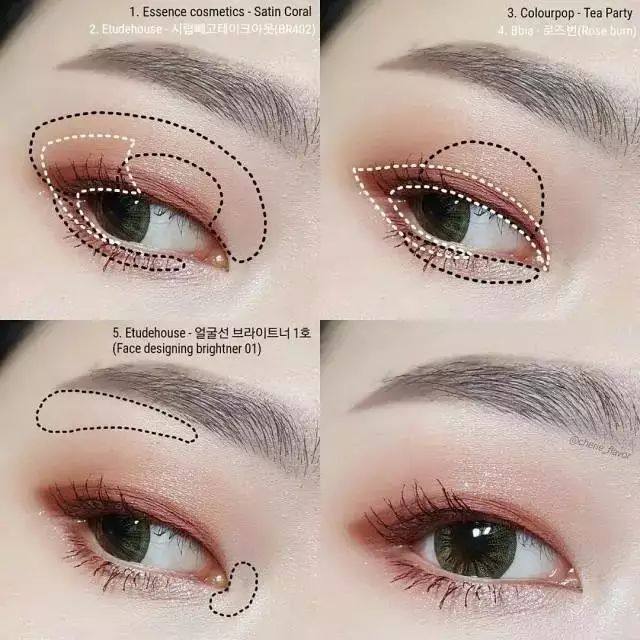 内双单眼皮眼妆画法新手淡妆,单眼皮淡妆眼妆的画法步骤