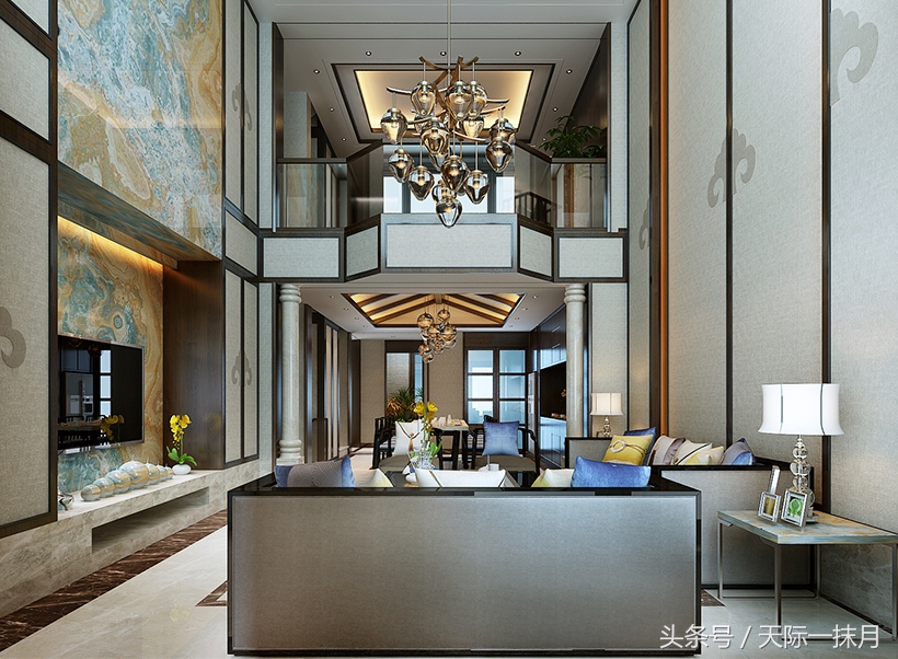 漫山香墅135平样板间,禅意中式别墅装修设计