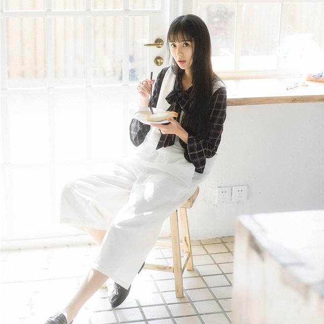 比阔腿裤还宽的阔腿裤,背带阔腿裤套装2021网红款10岁