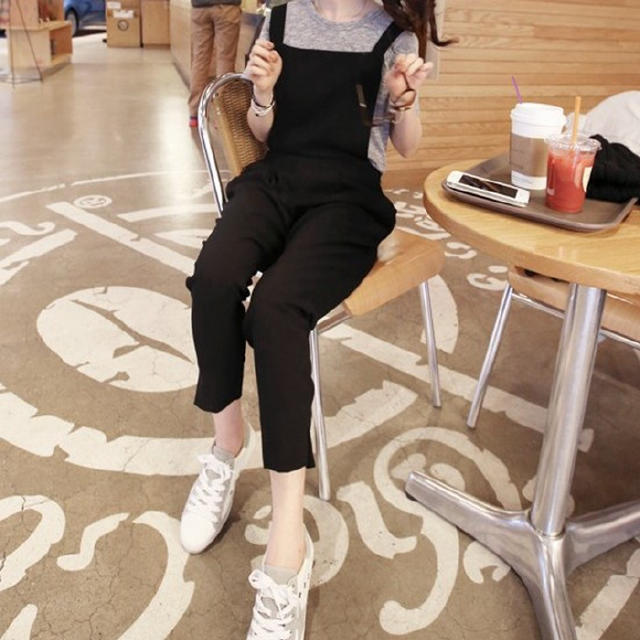 想穿背带裤但是不敢露腿怎么办,穿对裤子了搭啥上衣都好看