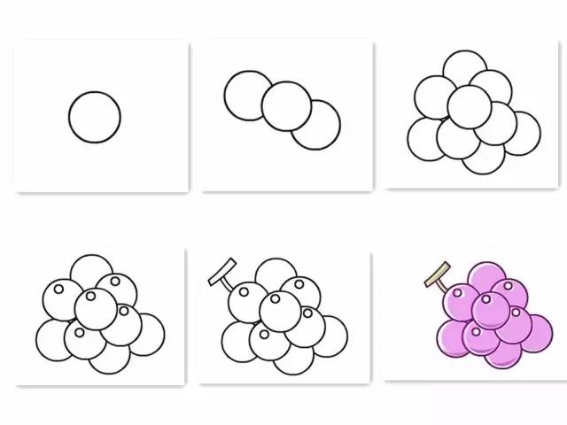 瓜果蔬菜简笔画大全最简单漂亮,儿童简笔画水果5-7岁简单入门