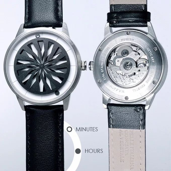 极简设计的思想与深度,流动的时间钟表绘画