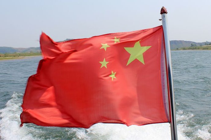 中朝边境美丽的风景,中朝边境桃花盛开的地方