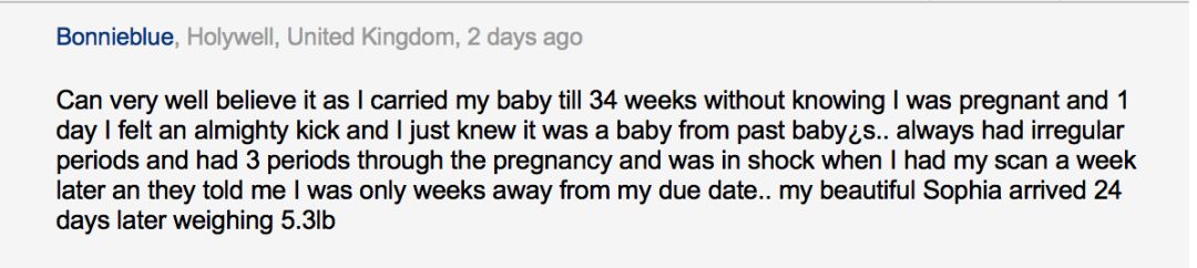 这个妹子的孕期有点怪!大姨妈正常光临,体型也没变丨周末趣读