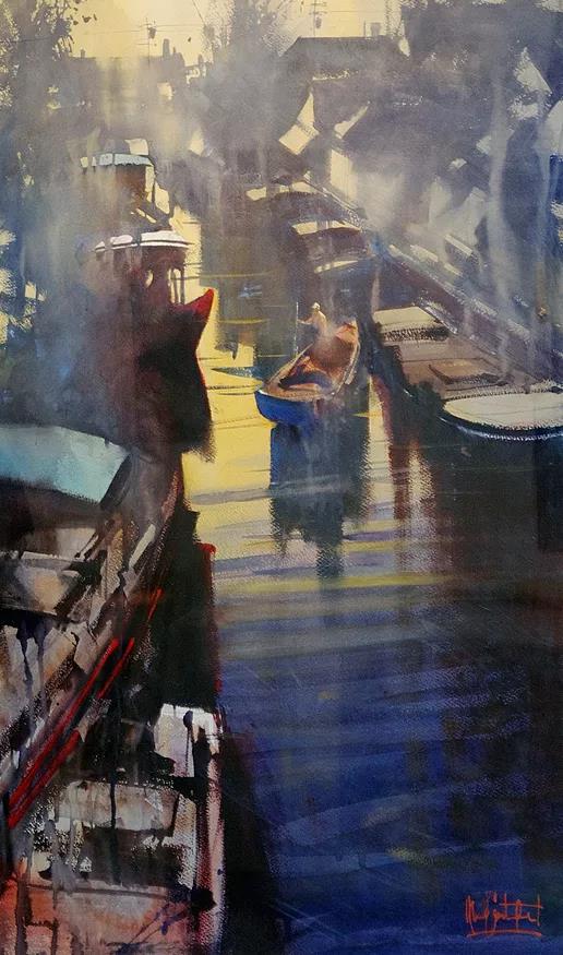 水彩大师阿尔瓦罗绘画作品,乌拉圭创意画家