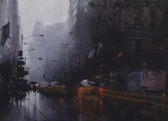 水彩大师阿尔瓦罗绘画作品,乌拉圭创意画家