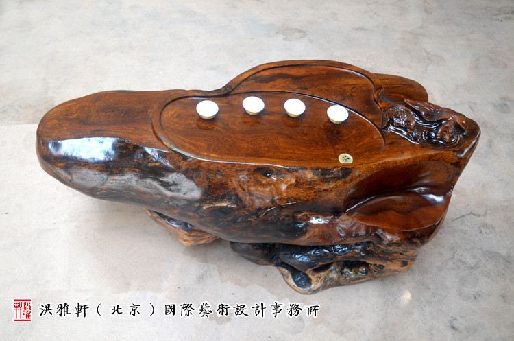 名匠实木小茶几鸡翅木,老榆木树根雕茶几