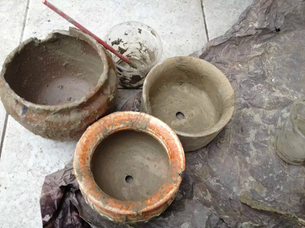 怎样修补破损瓷盆,陶瓷花盆怎么改缺口盆