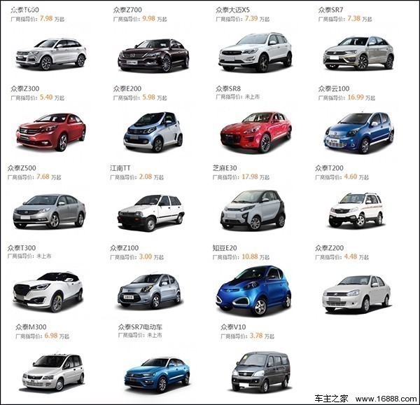 众泰最新款大型suv,众泰出了几款保时捷