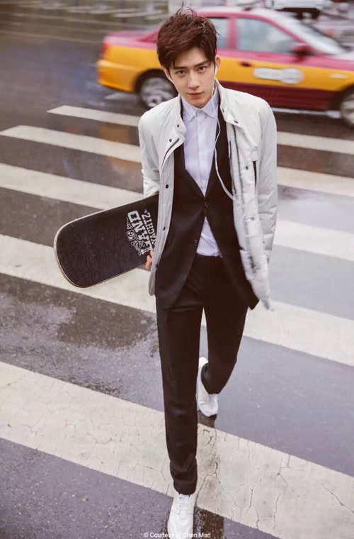 井柏然男装周放大招这美少女战士同款刘海可不是闹的