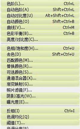 photoshop图像菜单的内容,photoshop菜单栏中包括哪九个菜单项